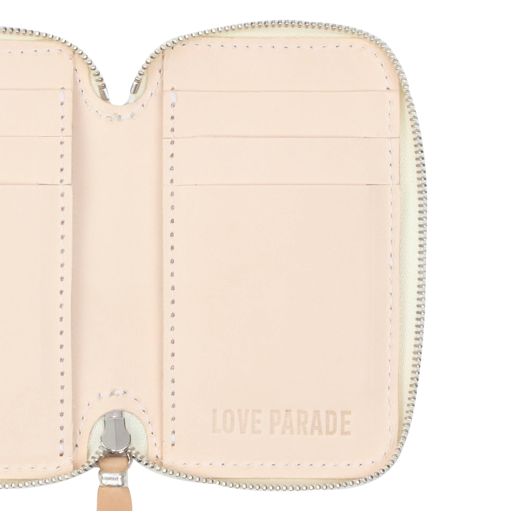 STUD WALLET(Unborn Calf-skin) - Brown and White