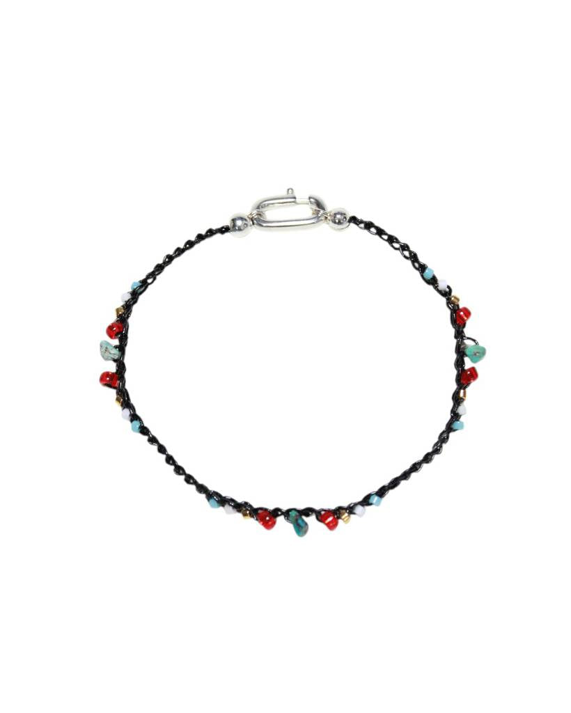 aztec salad metallic crochet bracelet