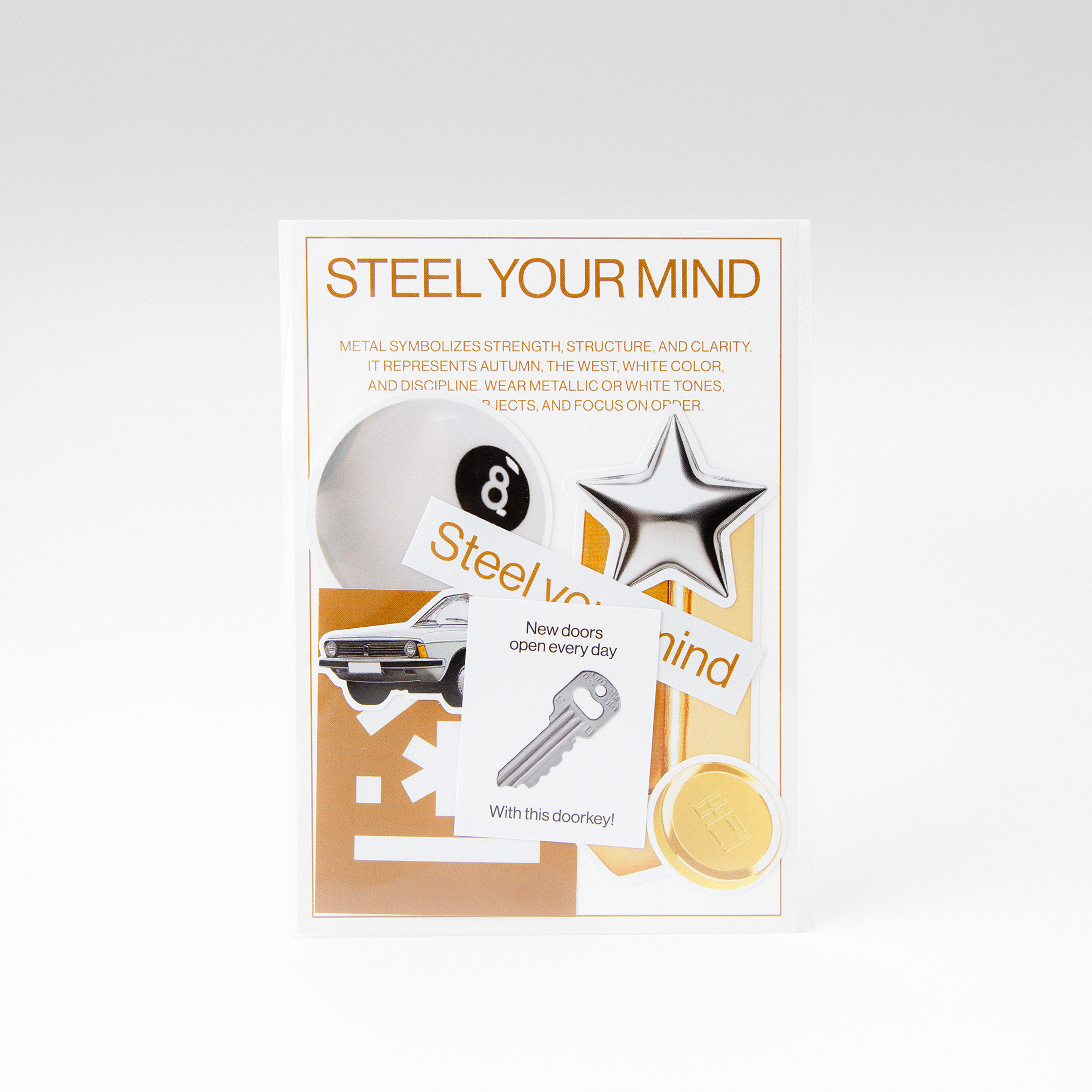 금 사주 개운 스티커 set / Steel your mind