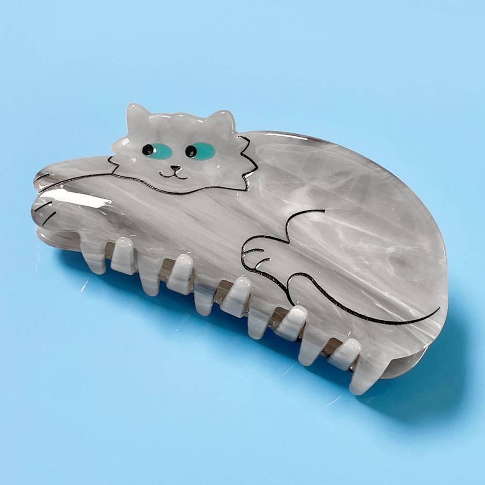 [블랙핑크 제니, 송혜교 착용] 회색 고양이 헤어집게핀 - COUCOU SUZETTE