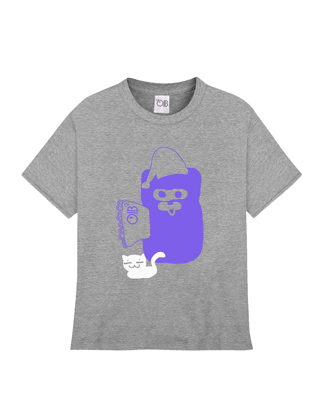 OIB² 앗쿠와 쵸쵸 굿나잇 티셔츠 스톤