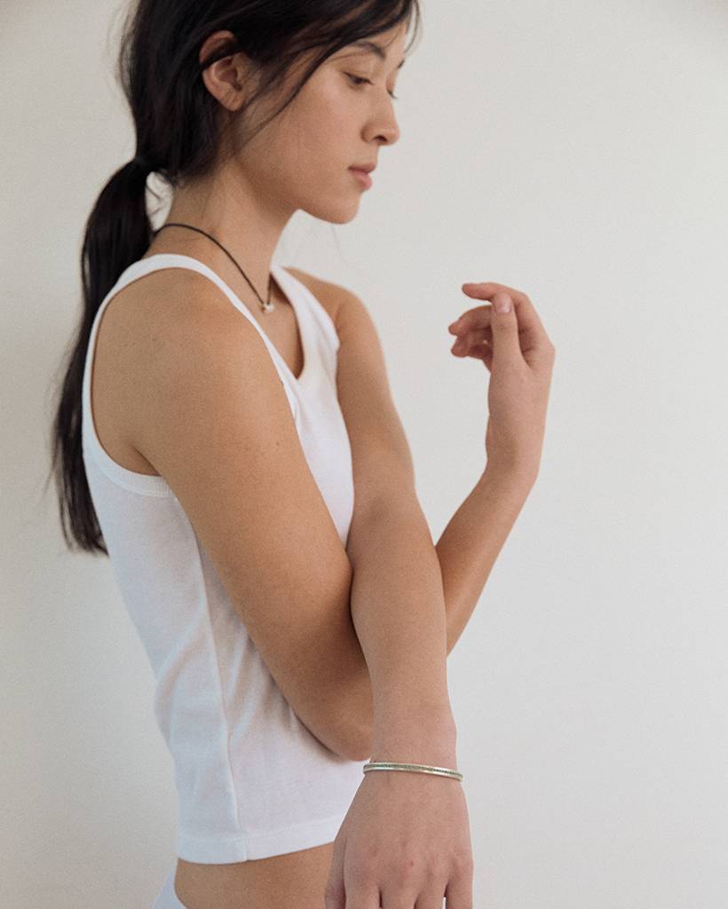 crochet bangle/ khaki