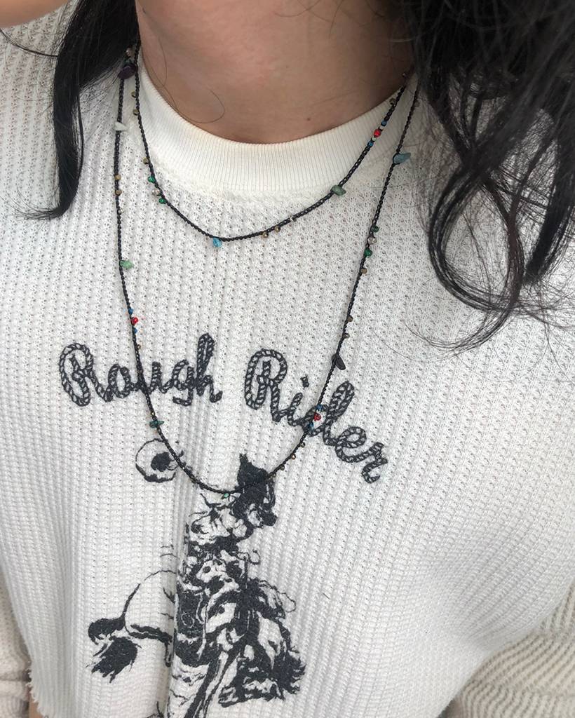 night of village metallic crochet bodychain