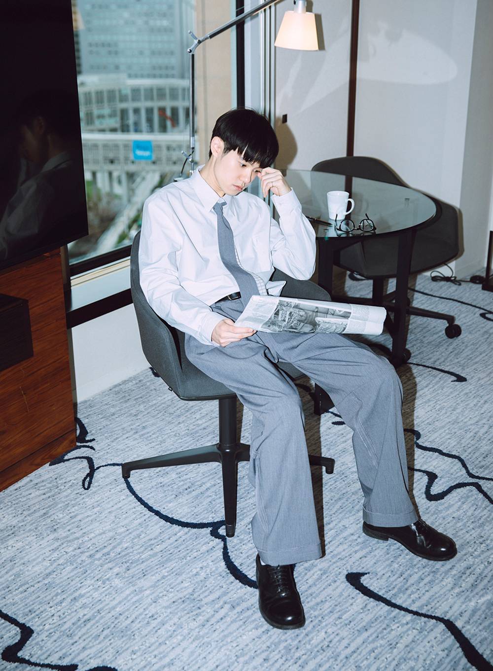 2-WAY TIE SCARF / GRAY