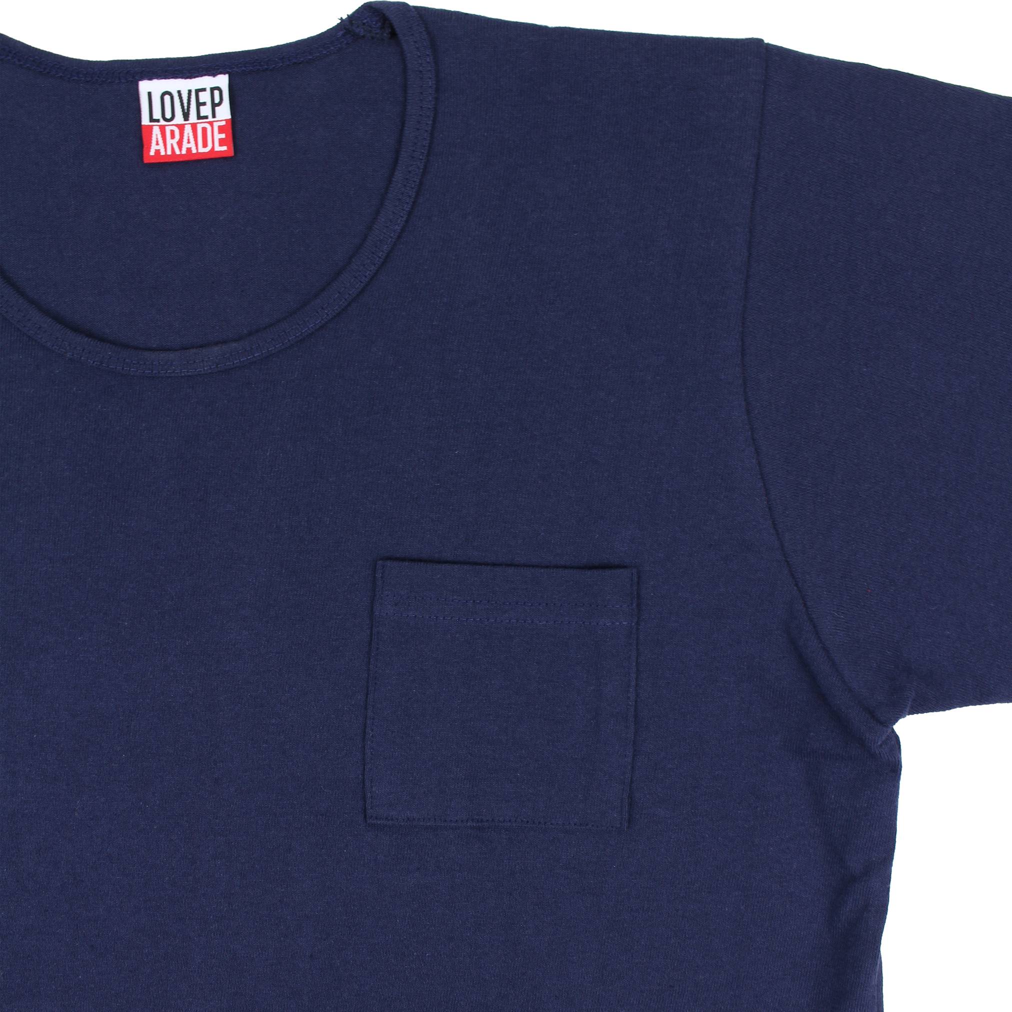 Pocket T shirt (LOVE PARADE Merch) - Navy - LOVE PARADE 러브퍼레이드 - CAVA LIFE