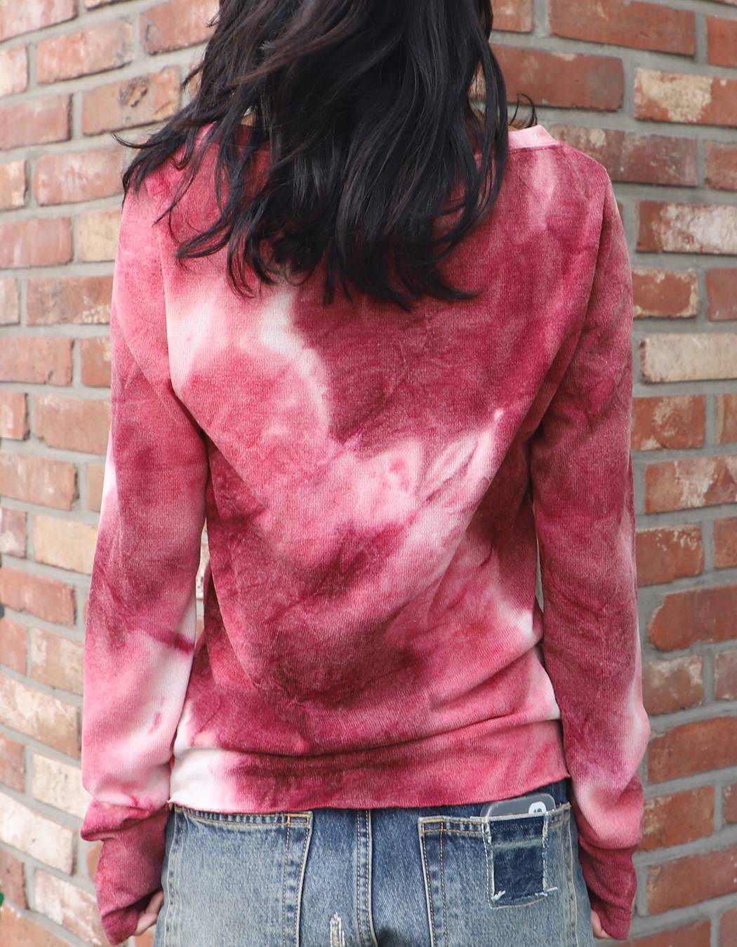 Tie dye Knit (BURGUNDY) WOMENS