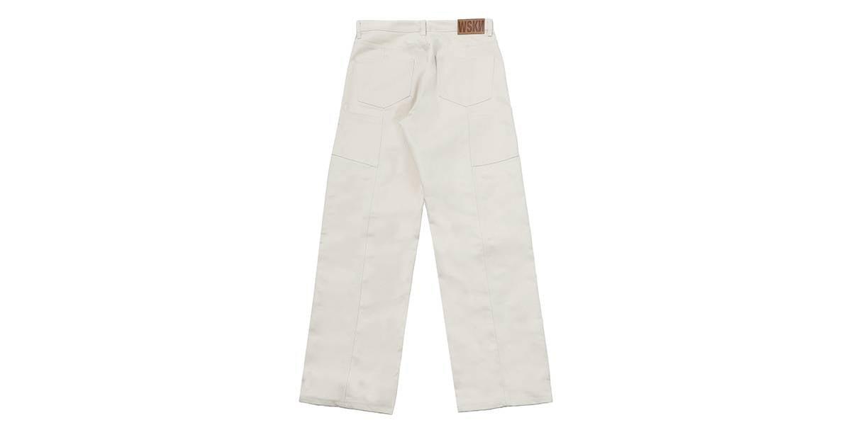 STUD DETAILED DENIM PANTS(NATURAL) - WESKEN - CAVA LIFE