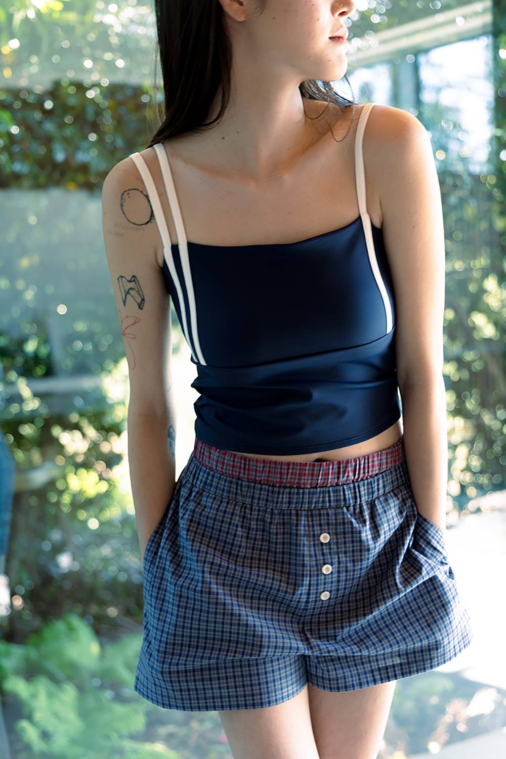 LINE SWIM TOP / NAVY