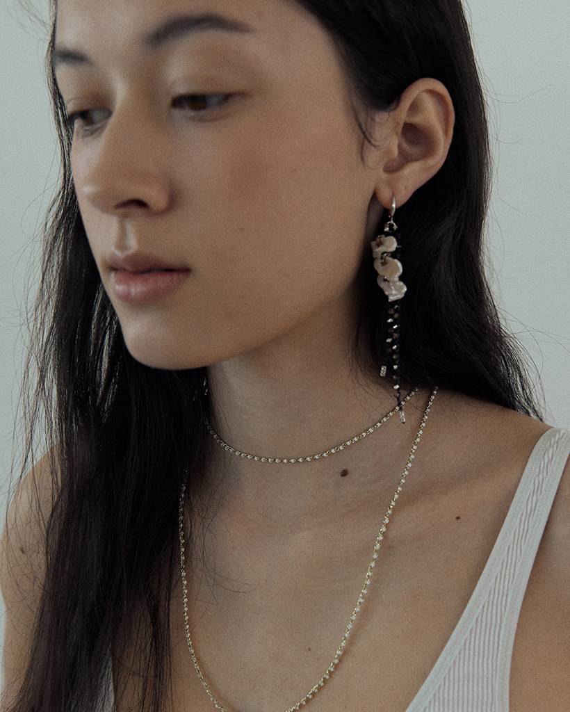 lightfall metallic crochet necklace