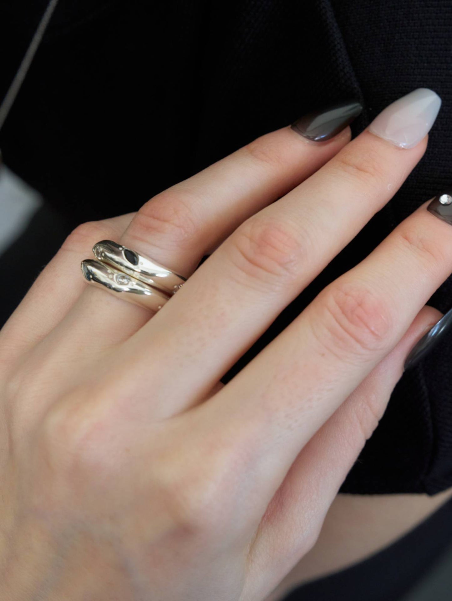 MULTI CUBIC RINGㅣSILVER