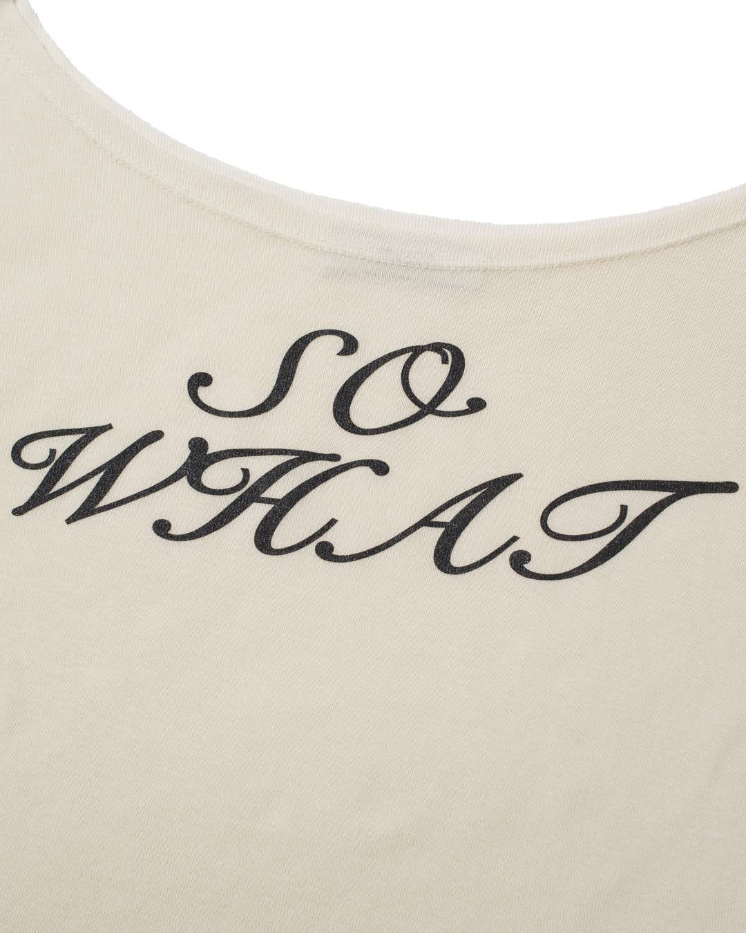 SO WHAT Half Sleeve T-shirt (CREAM)