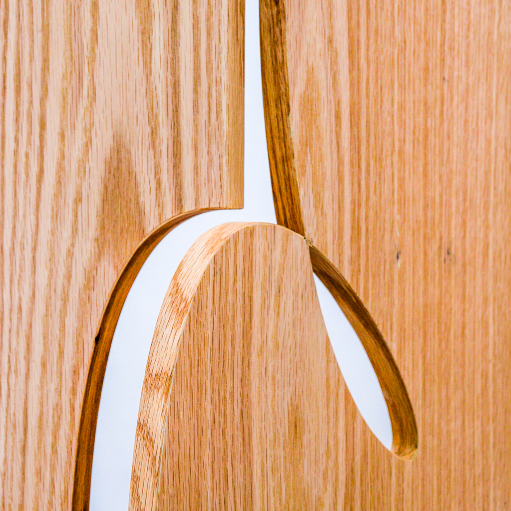 Curly Room Divider | Red Oak