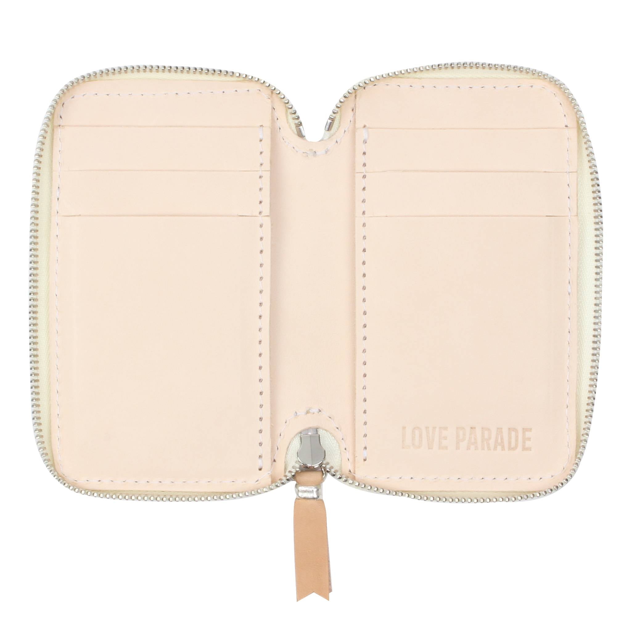 STUD WALLET(Unborn Calf-skin) - Brown and White