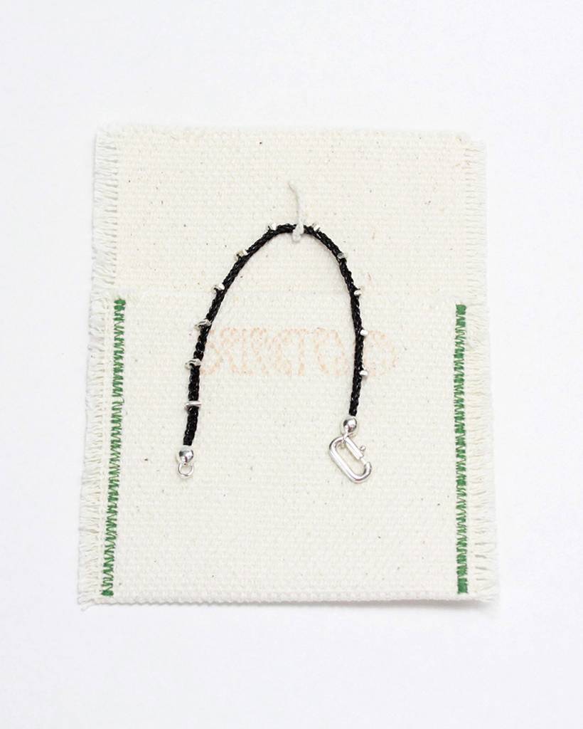 silver sticks metallic crochet bracelet (bold)