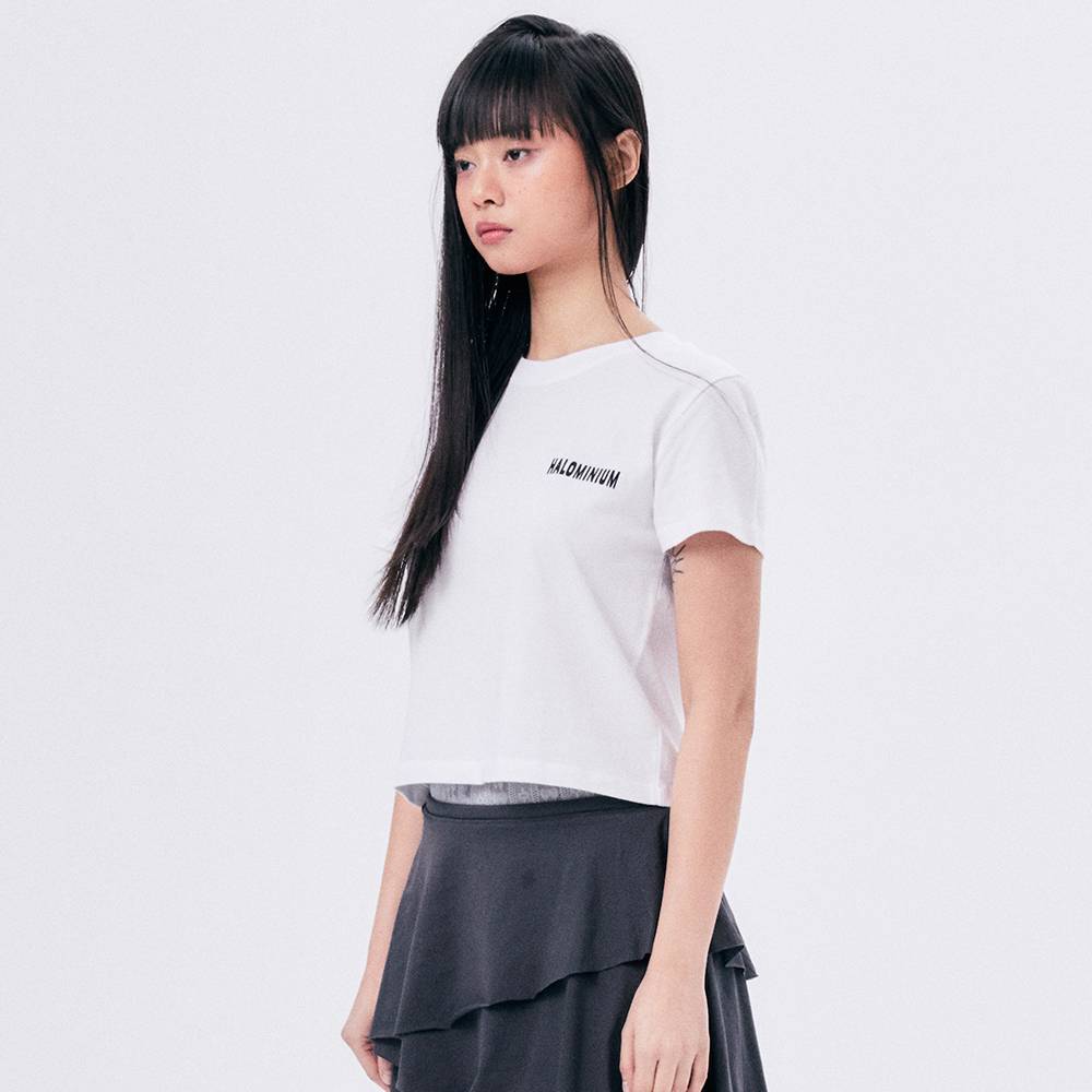 WAVE BACK YOKE TIGHT TEE / WHITE - HALOMINIUM  할로미늄 - CAVA LIFE