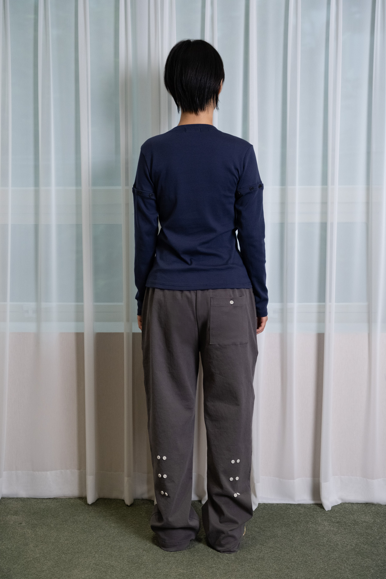 DON'T PUSH MY BUTTONS TROUSER (CHARCOAL)