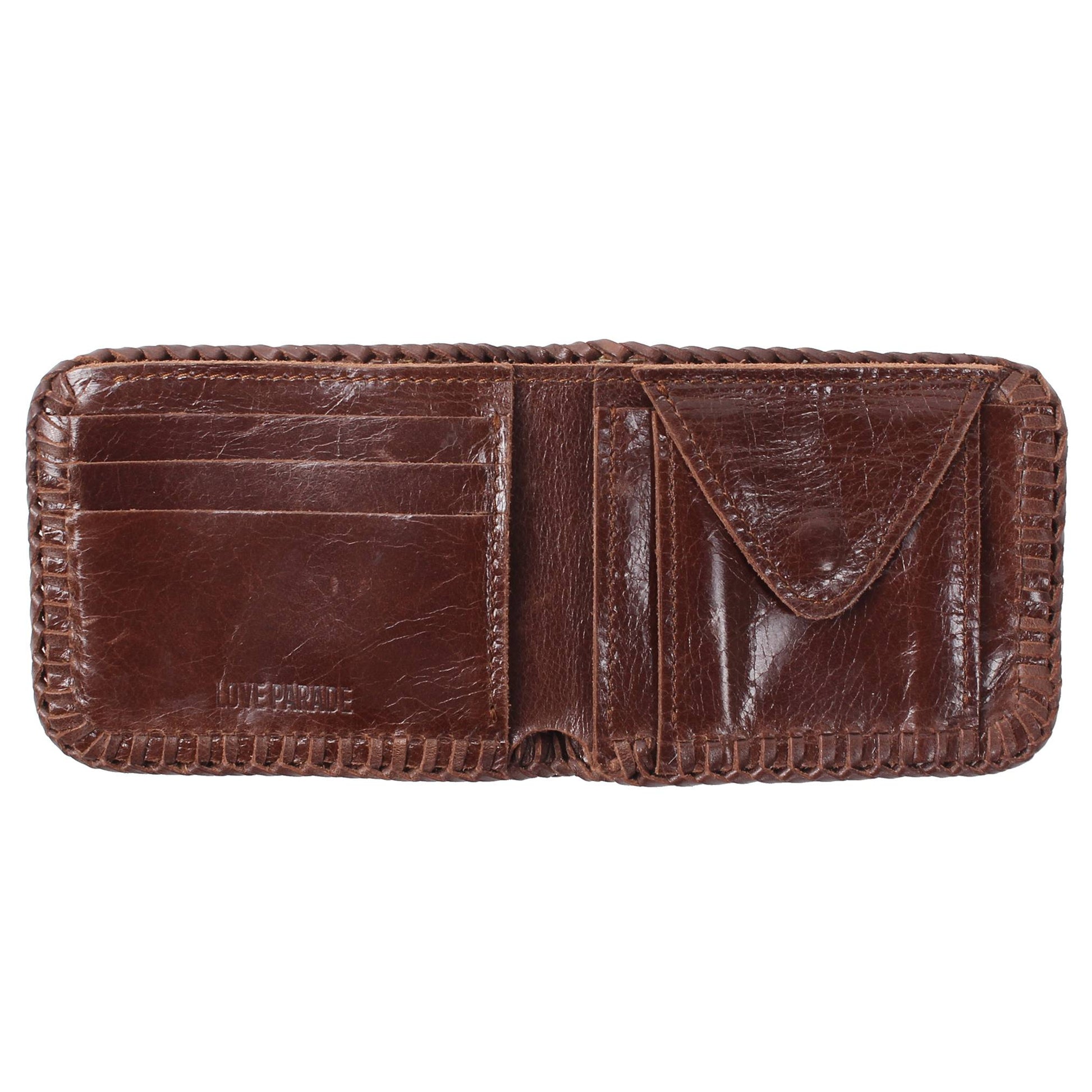 BIFOLD WALLET(Unborn Calf-skin) - Orange stripe - LOVE PARADE 러브퍼레이드 - CAVA LIFE