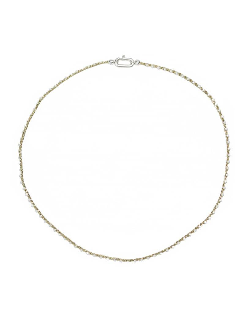 lightfall metallic crochet necklace