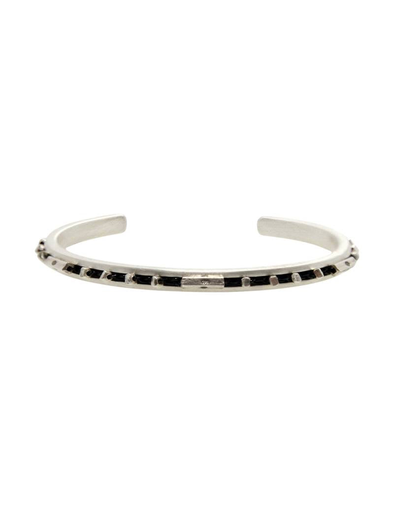 silver fever crochet bangle