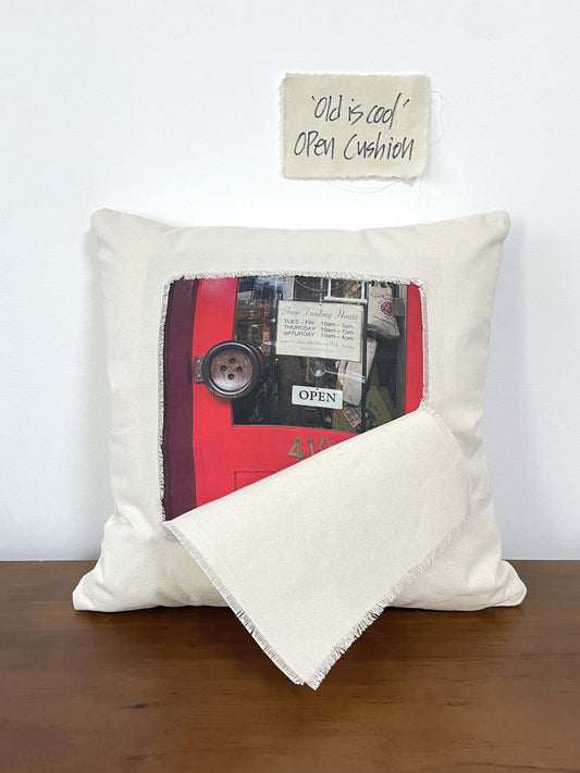 'Old is cool' Open Cushion 2 - gotgoodrealgood - CAVA LIFE