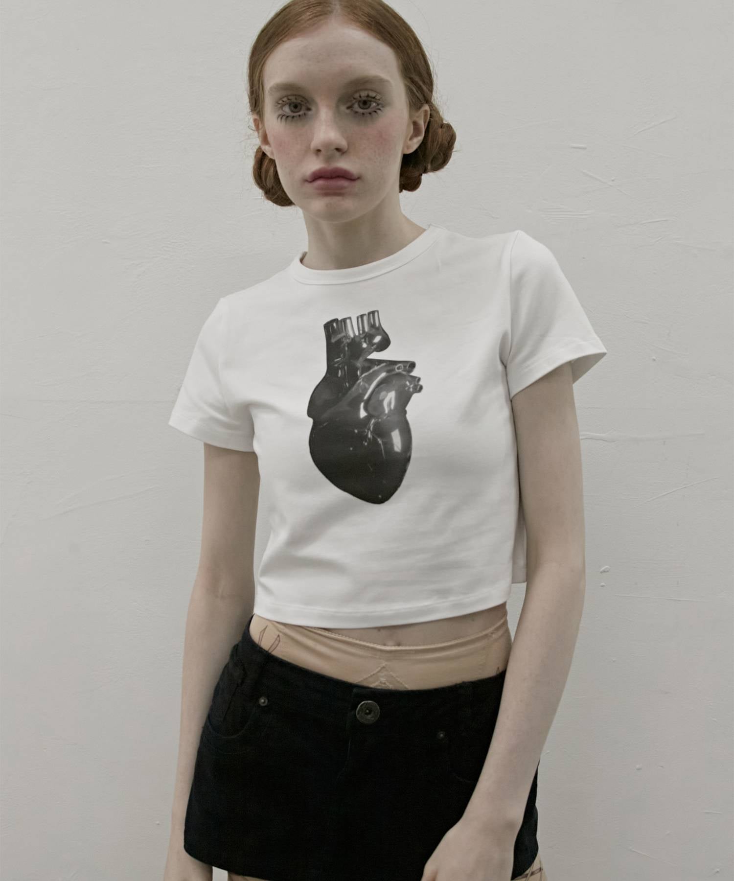 Heart Short Sleeve Tee WHITE