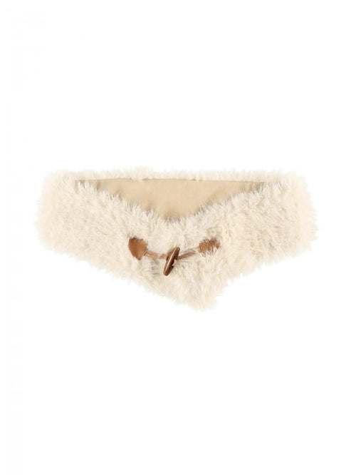 TOGGLE FUR BELT (IVORY)