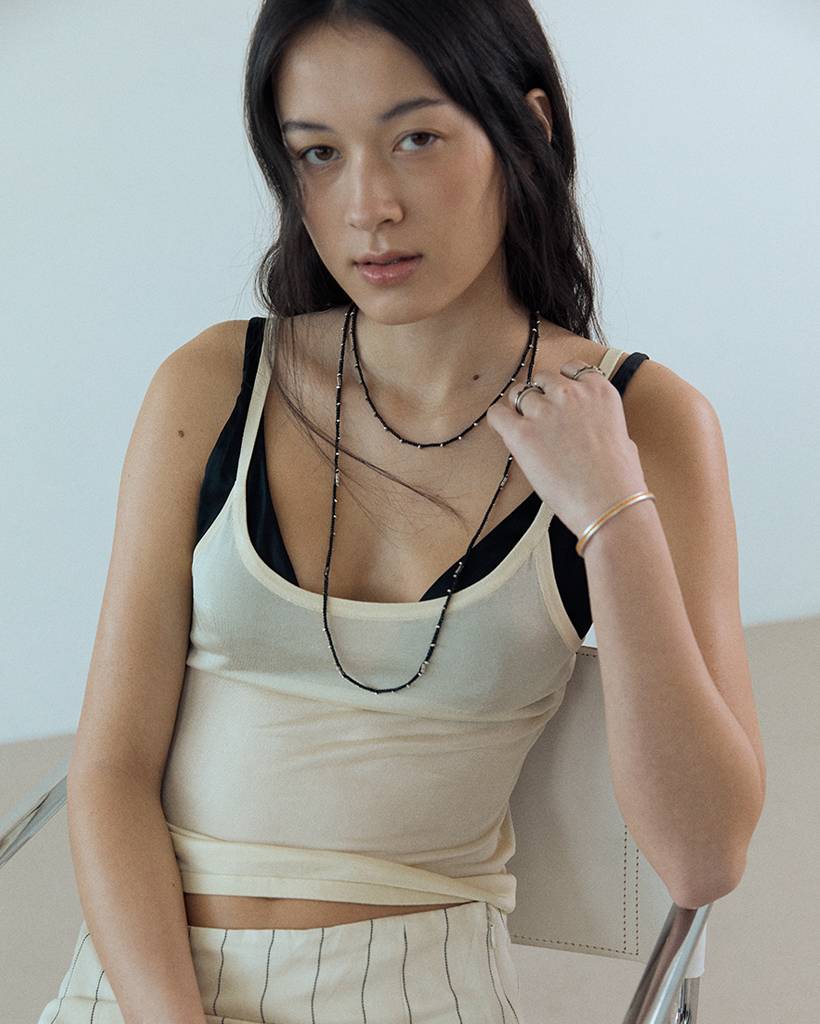 silver fever metallic crochet necklace & bodychain (bold)