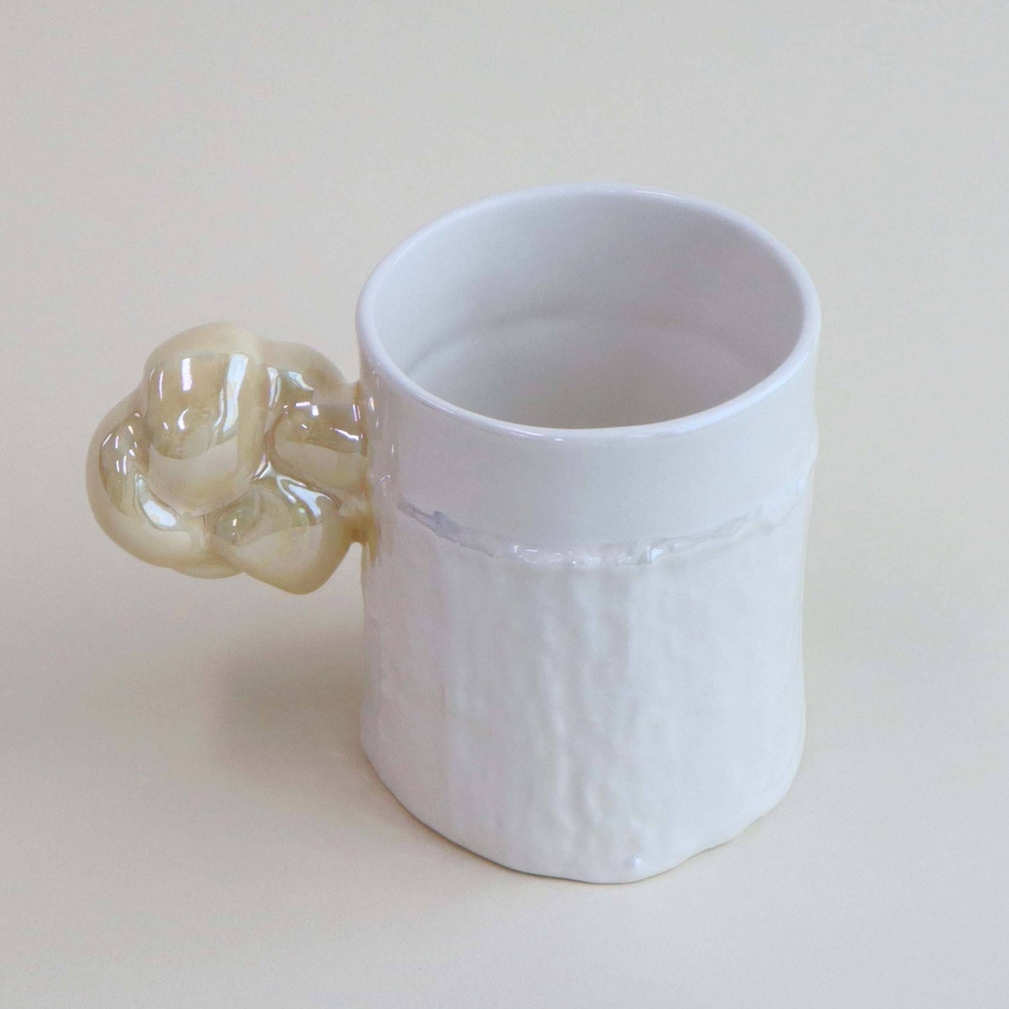 rope tweed mug yellow