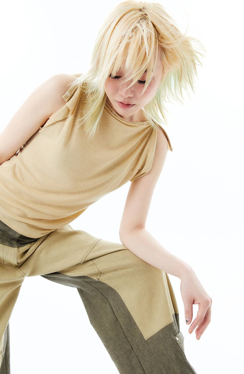 HEM POCKETS JEANS 2 / SAND