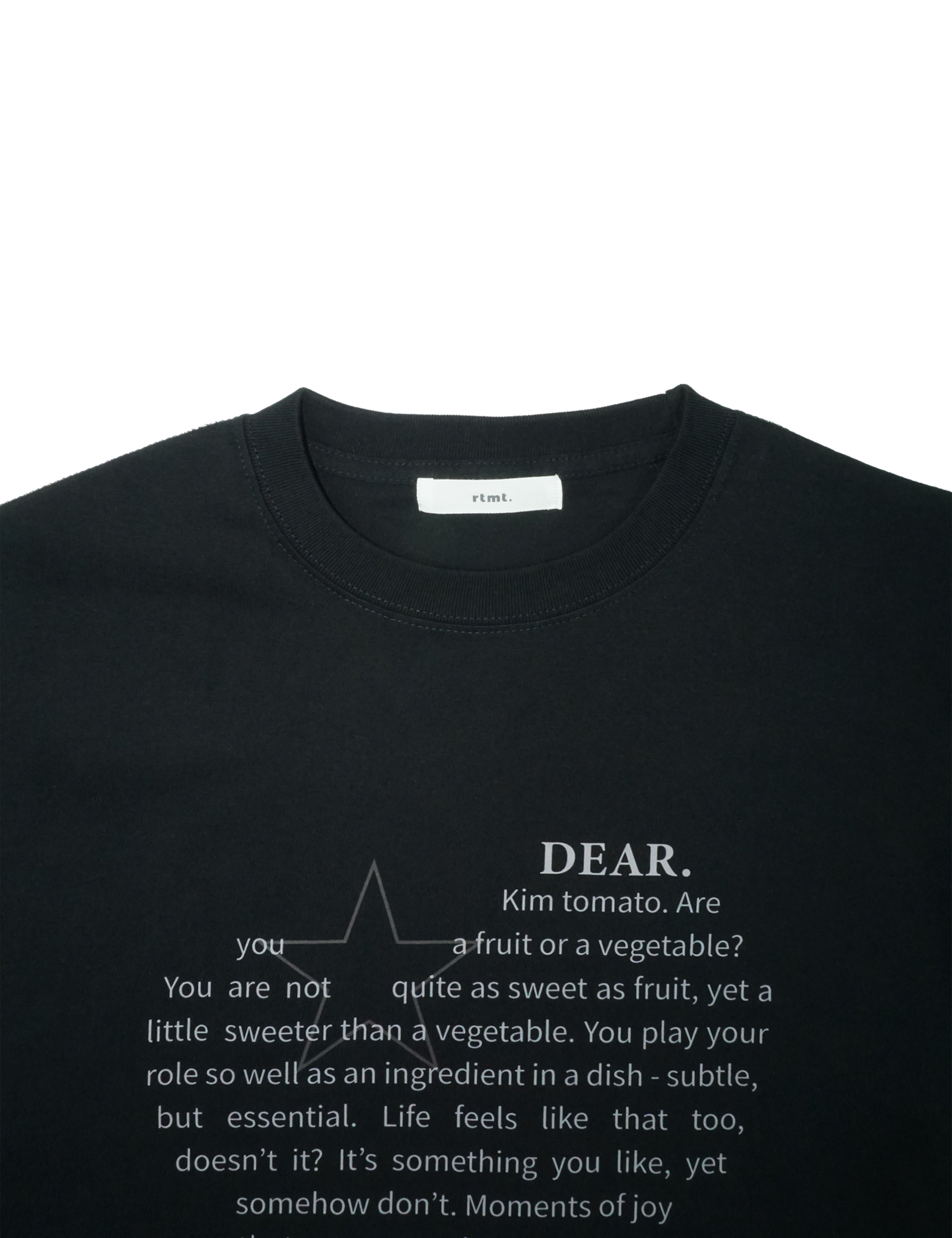 HEART LETTERING T-SHIRTS [BLACK]
