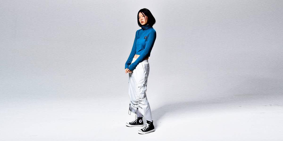 HEART BAND CARGO LONG SKIRTS (GREY)