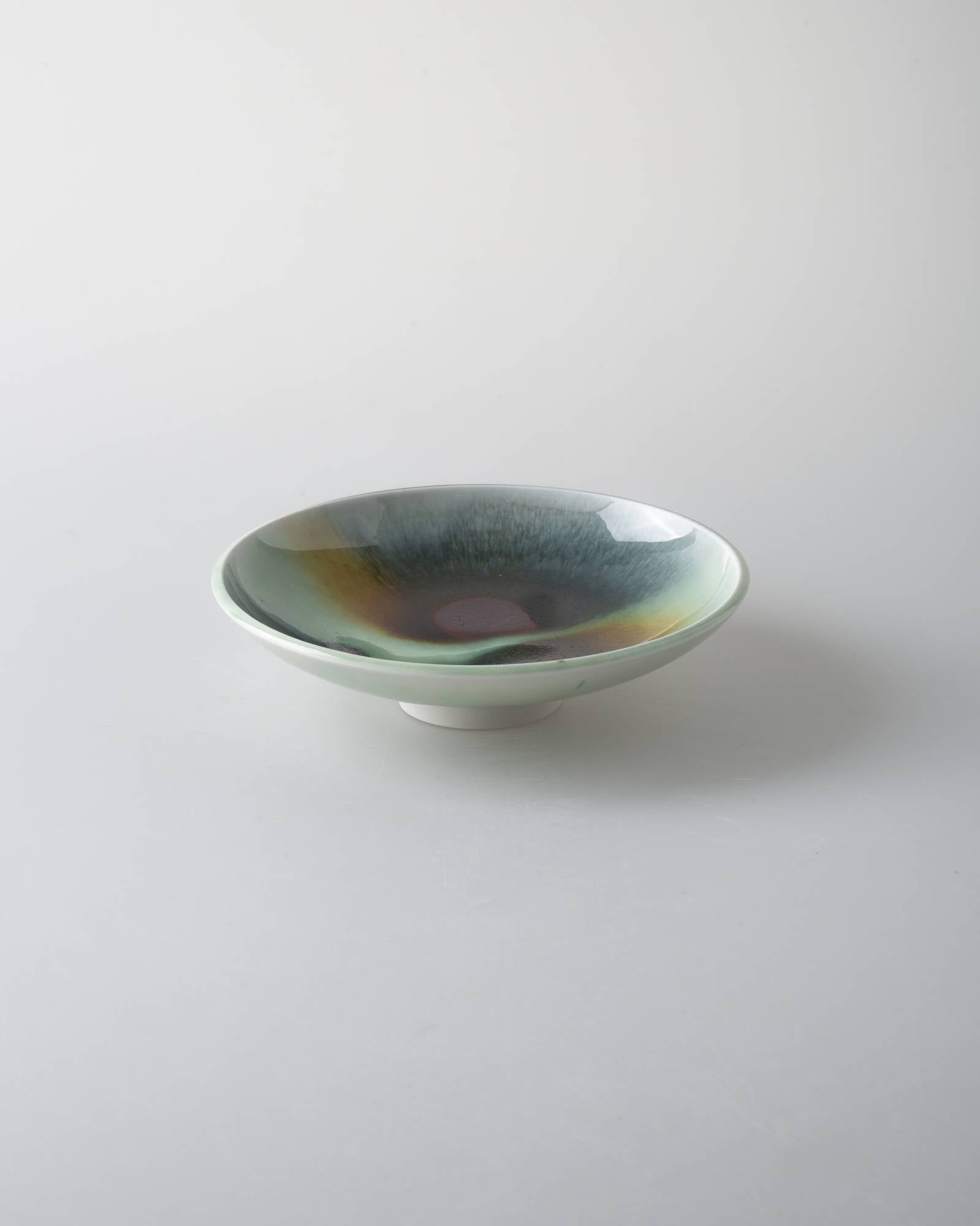 레이어 접시 연작 - green m