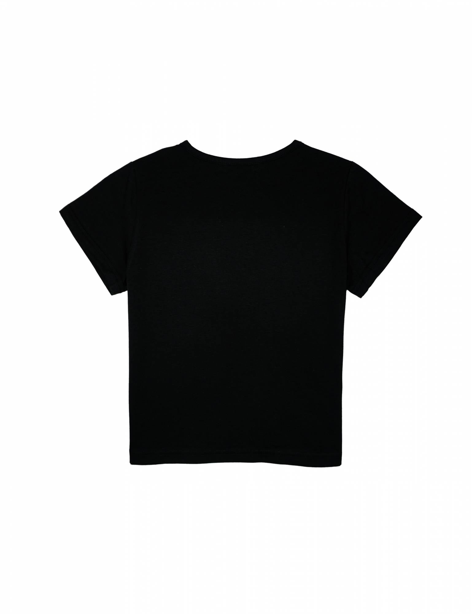 TT LOGO CROP T-SHIRTS [BLACK]