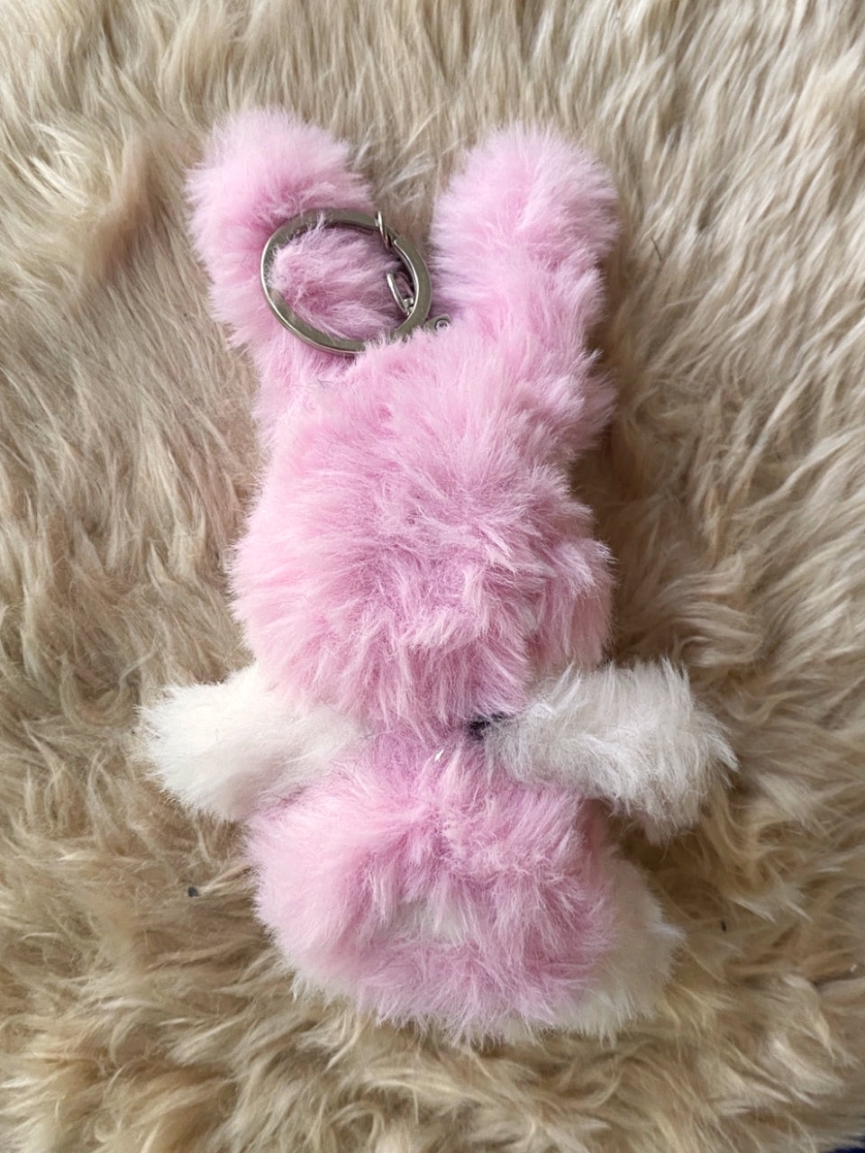 Pink rabbit key ring