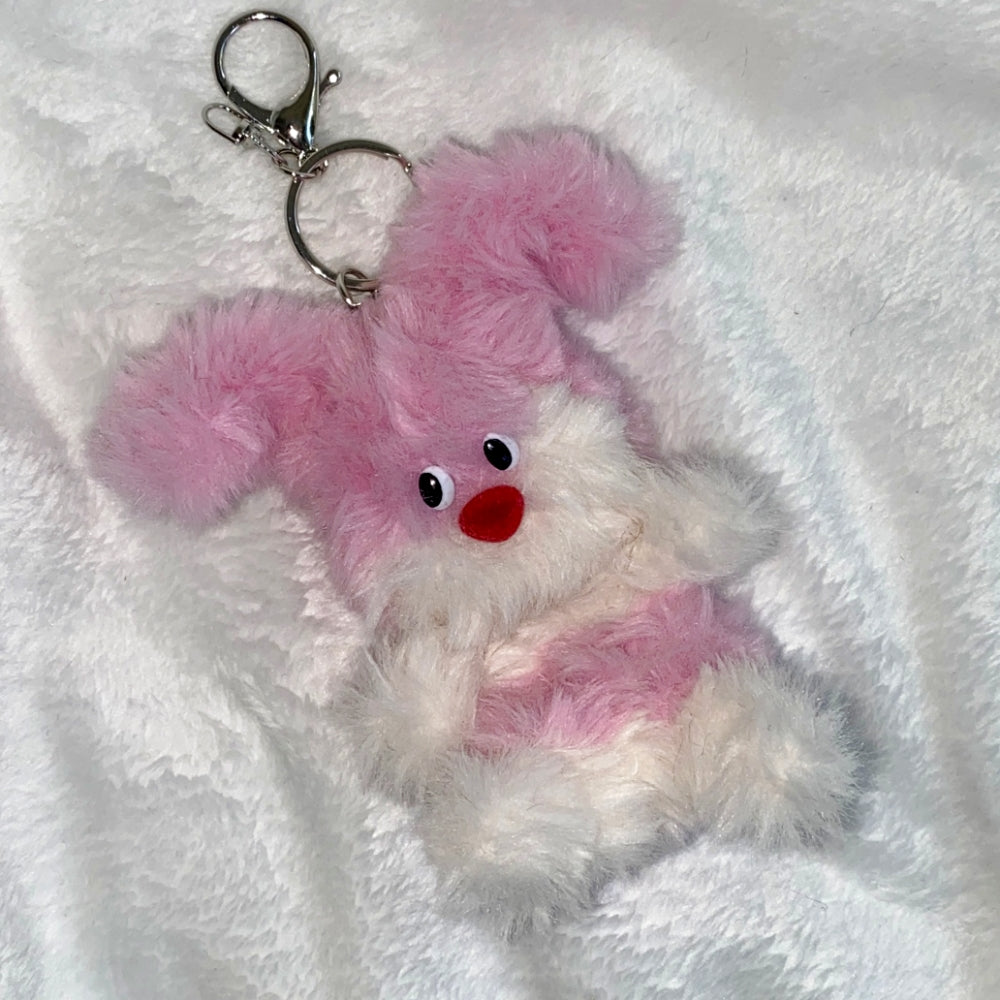 Pink rabbit key ring