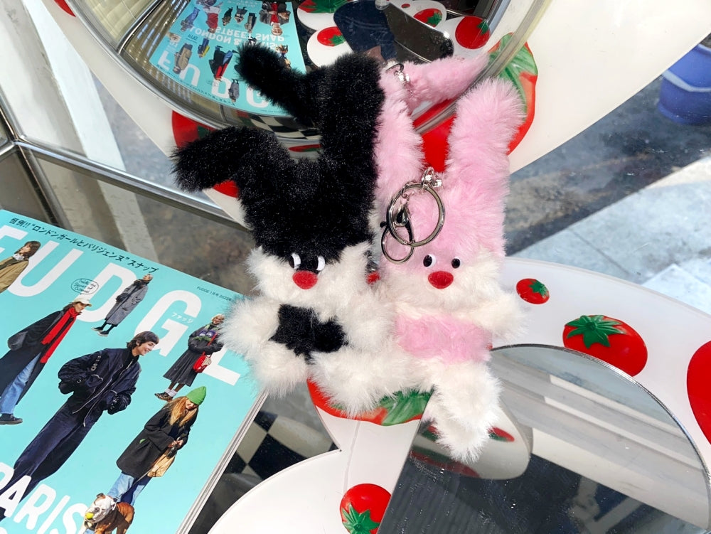 Pink rabbit key ring
