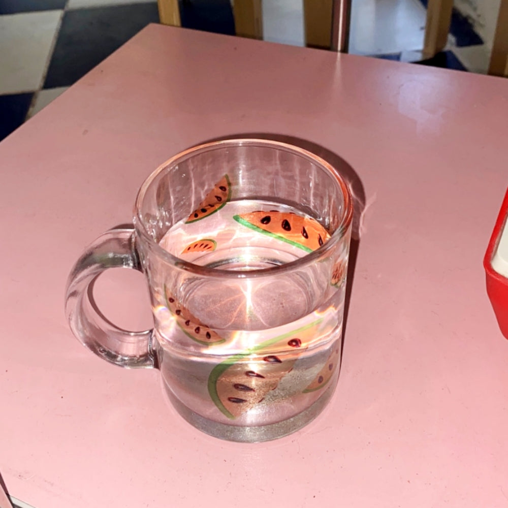Toy watermelon glass mug (gloss) - you like what 유라이크왓 - CAVA LIFE