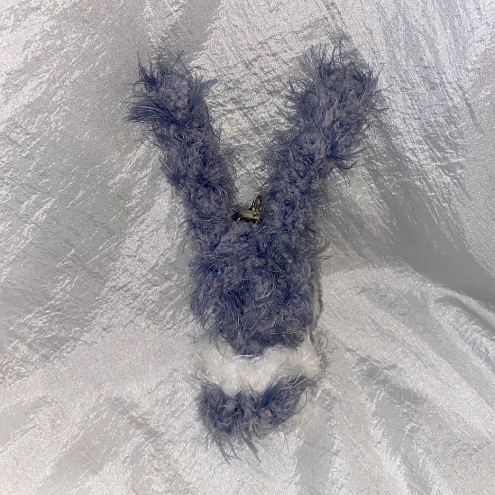 wiggly blue rabbit keyring