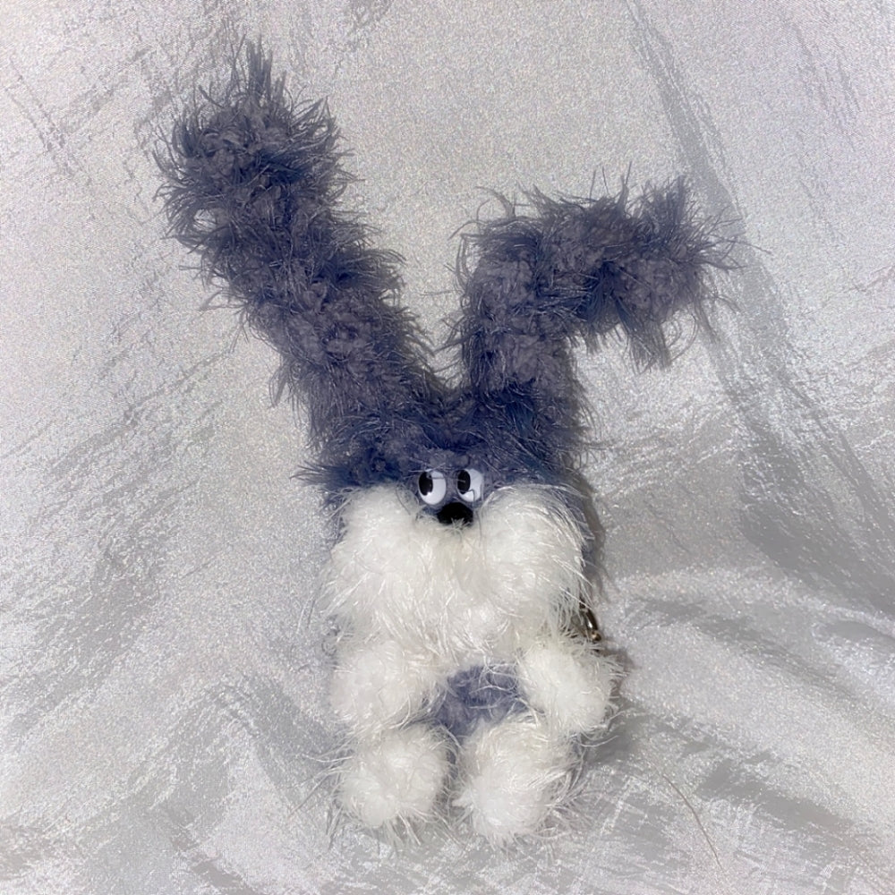 wiggly blue rabbit keyring
