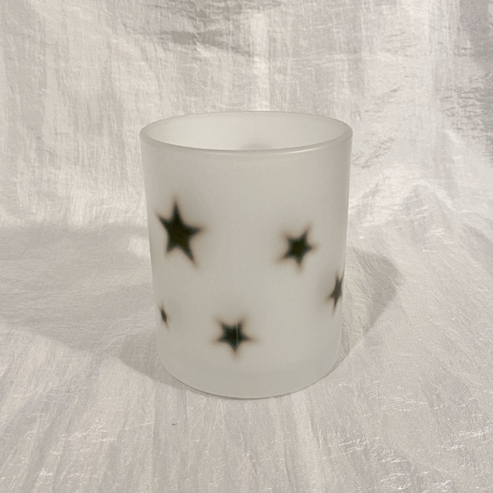Black star glass mug (matte)