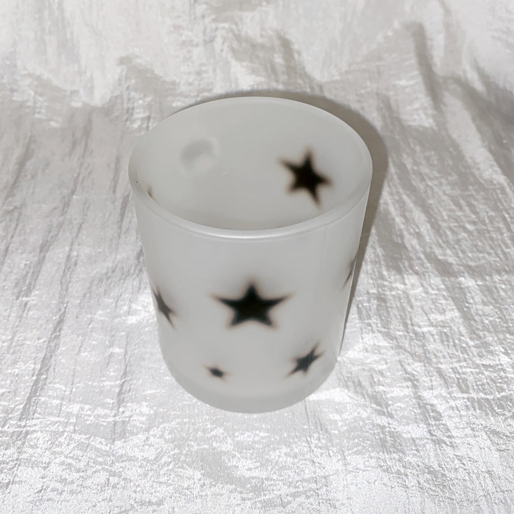 Black star glass mug (matte)