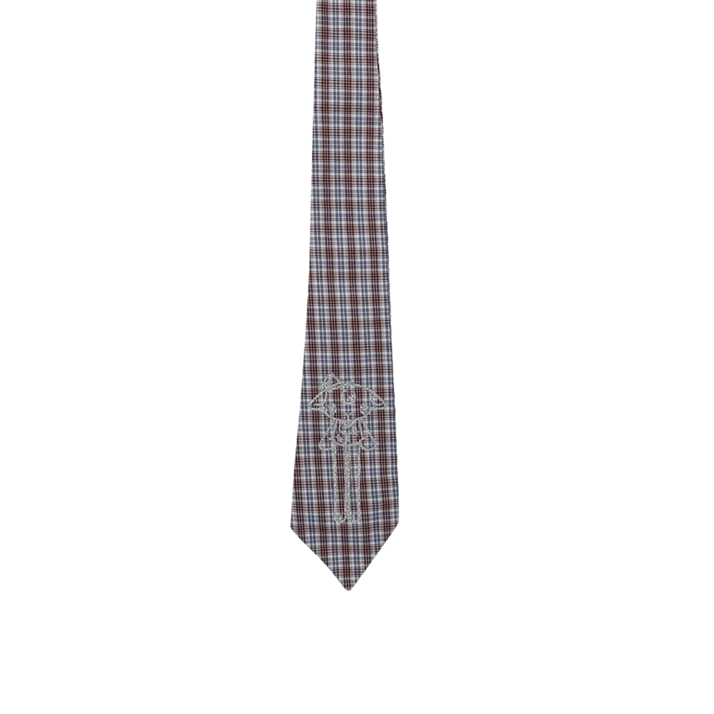 Kyoko Long Checkered Tie