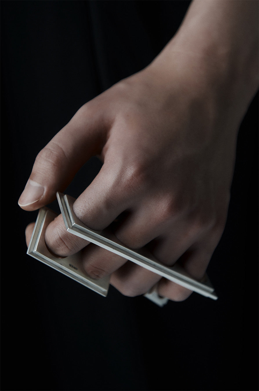 Bold line solid Double ring - OVERTHELINE 오버더라인 - CAVA LIFE