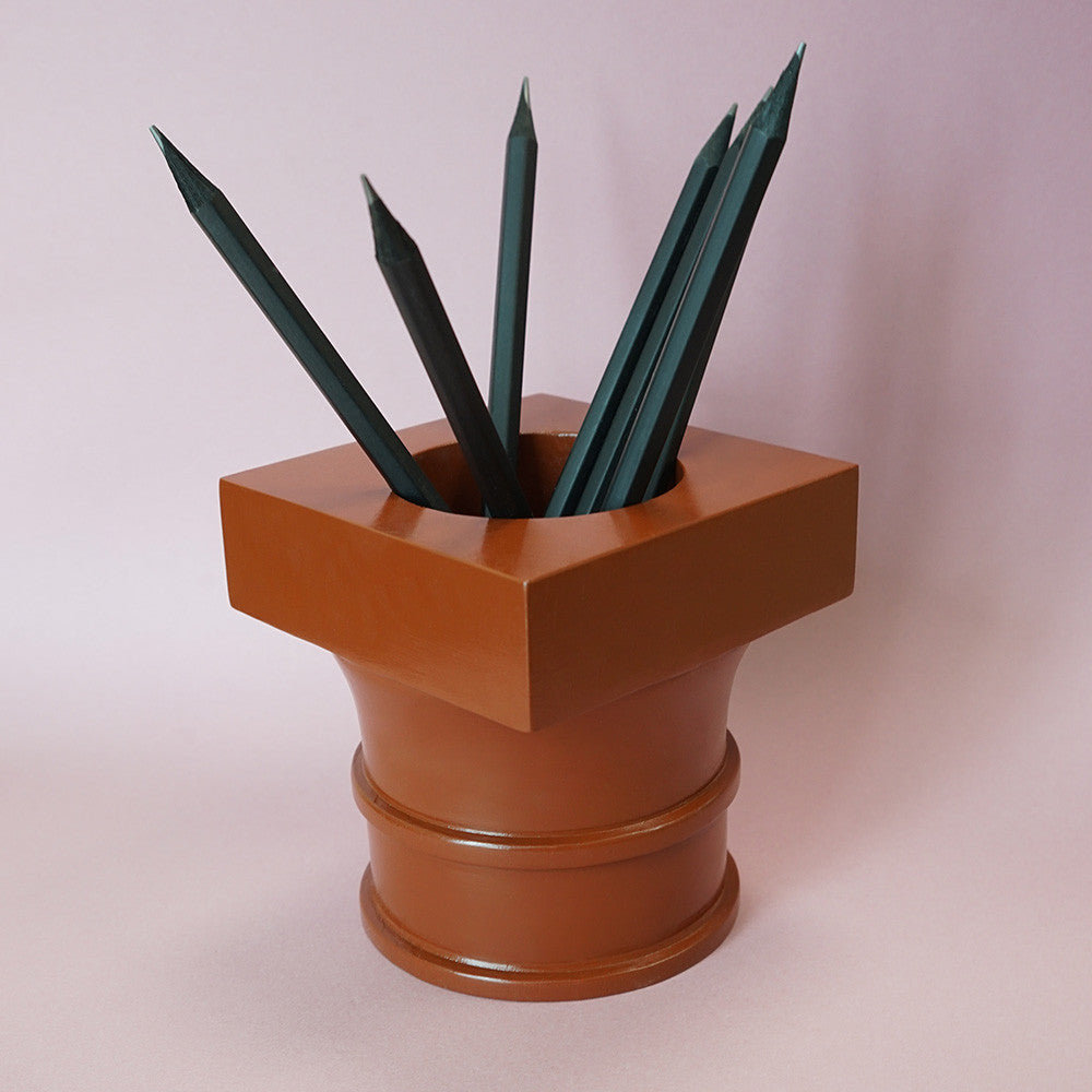 Post-Column 펜슬홀더 - 글로시 브라운 - A-SE STUDIO 아쎄스튜디오 - CAVA LIFE